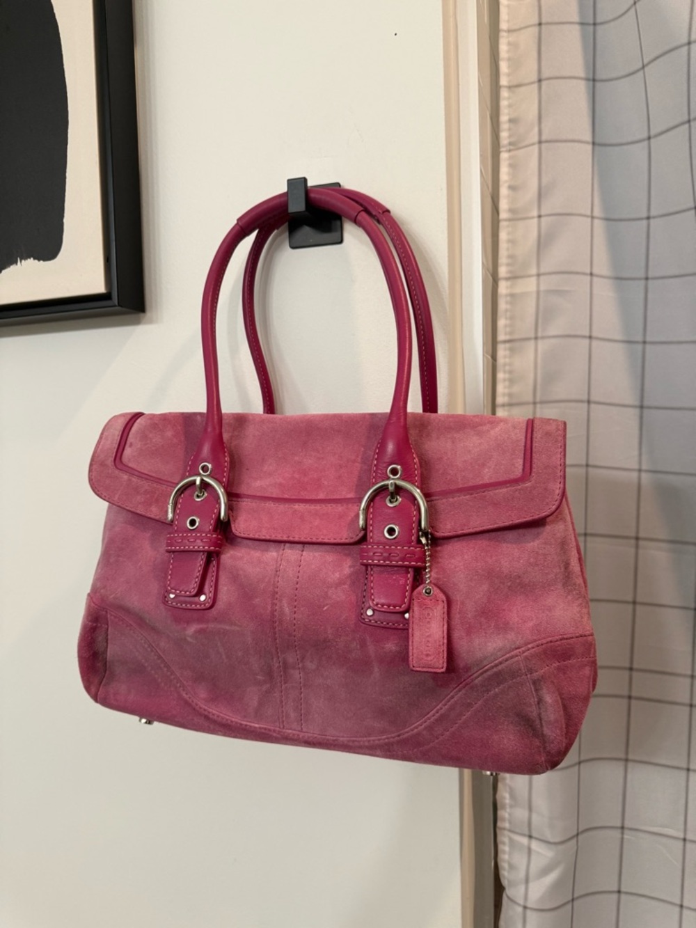 RARE! Vintage (2005) Coach Soho Suede Satchel- Pink